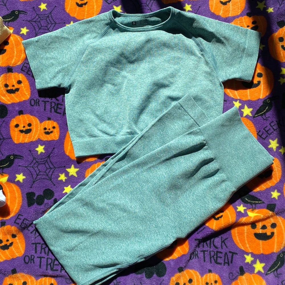 Matching Jade blue/green workout set